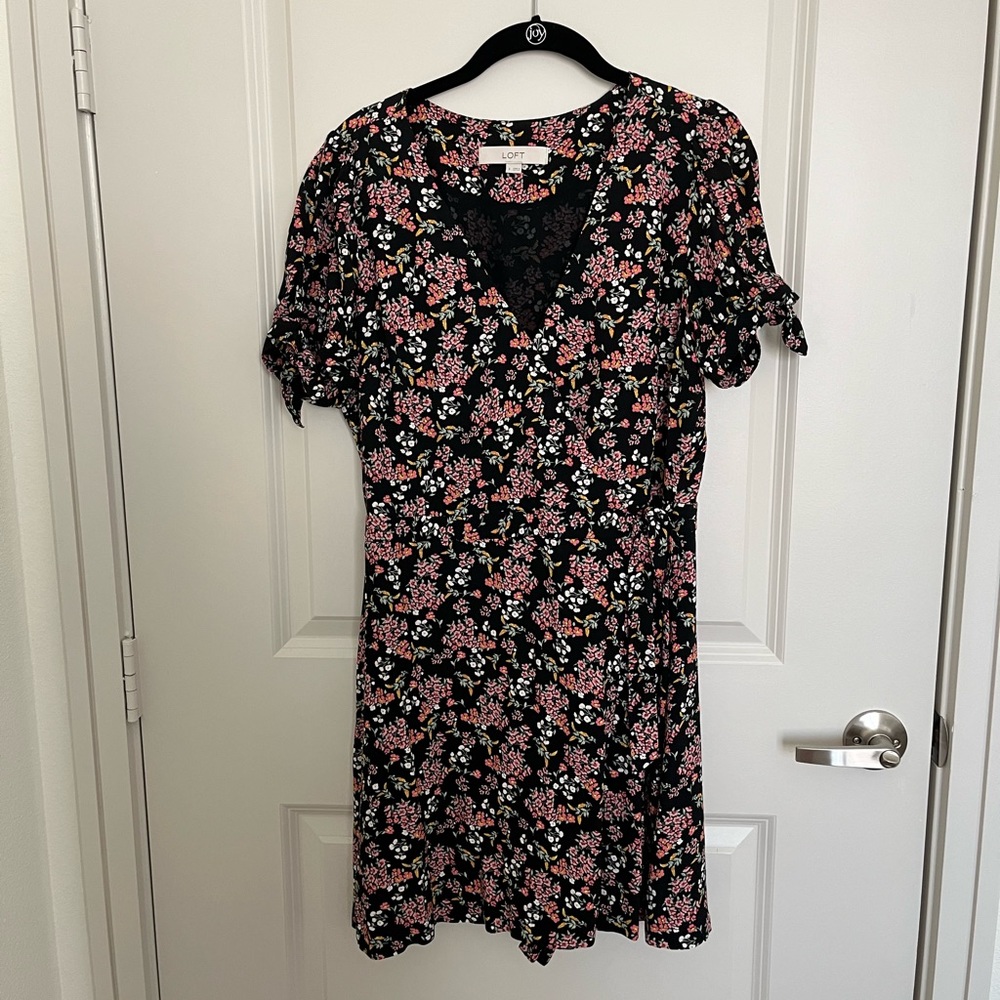 LOFT floral romper dress